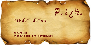 Pikó Éva névjegykártya